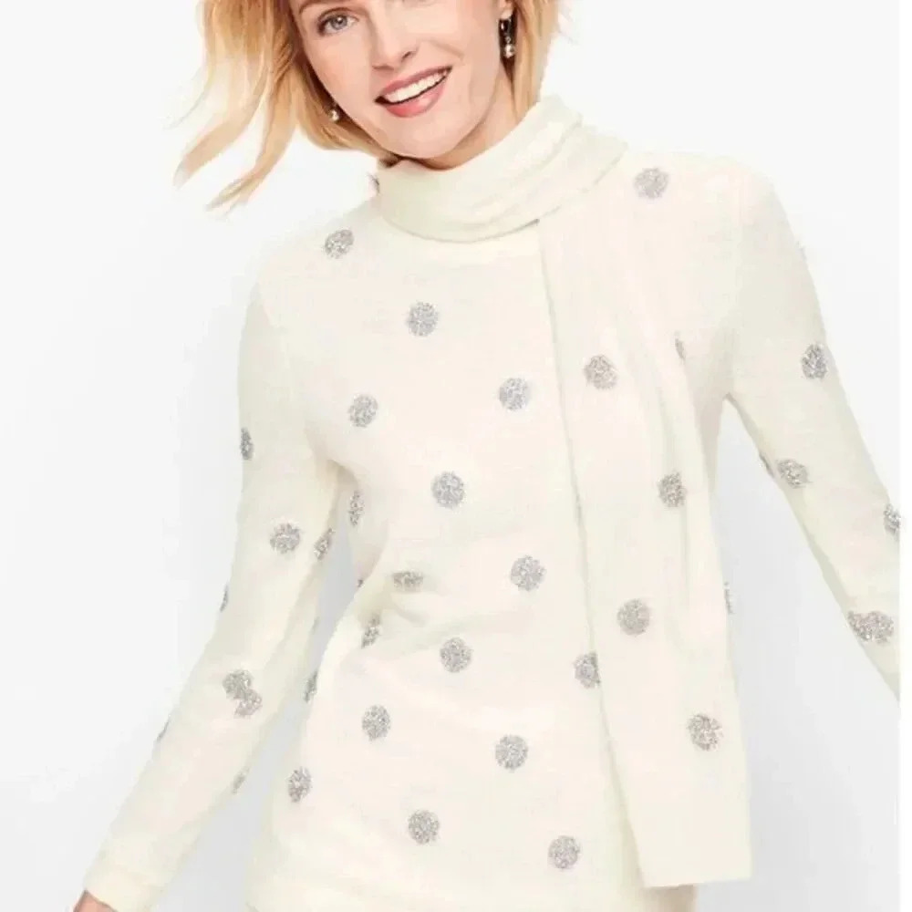 Talbots Tinsel Dot sweater